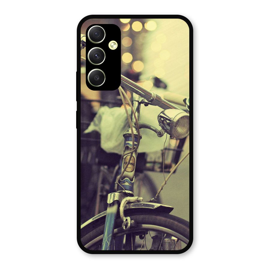 Vintage Bicycle Metal Back Case for Galaxy A34