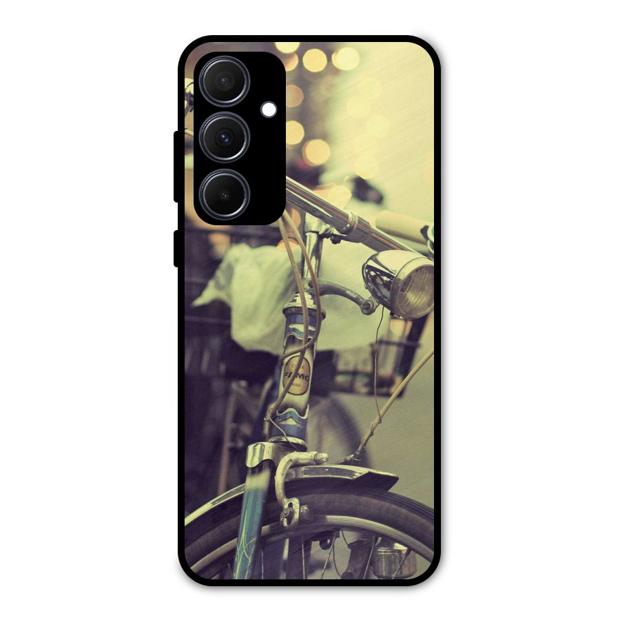 Vintage Bicycle Metal Back Case for Galaxy A35