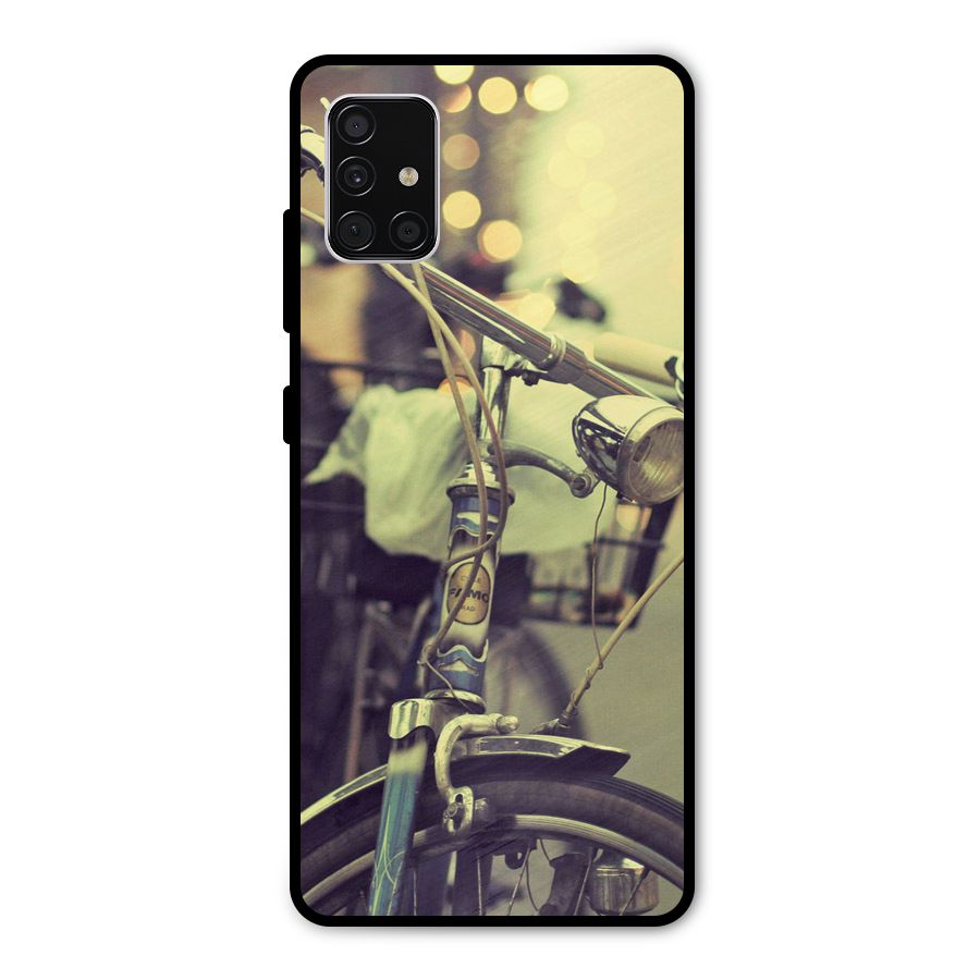 Vintage Bicycle Metal Back Case for Galaxy A51