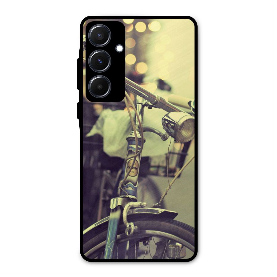 Vintage Bicycle Metal Back Case for Galaxy A55