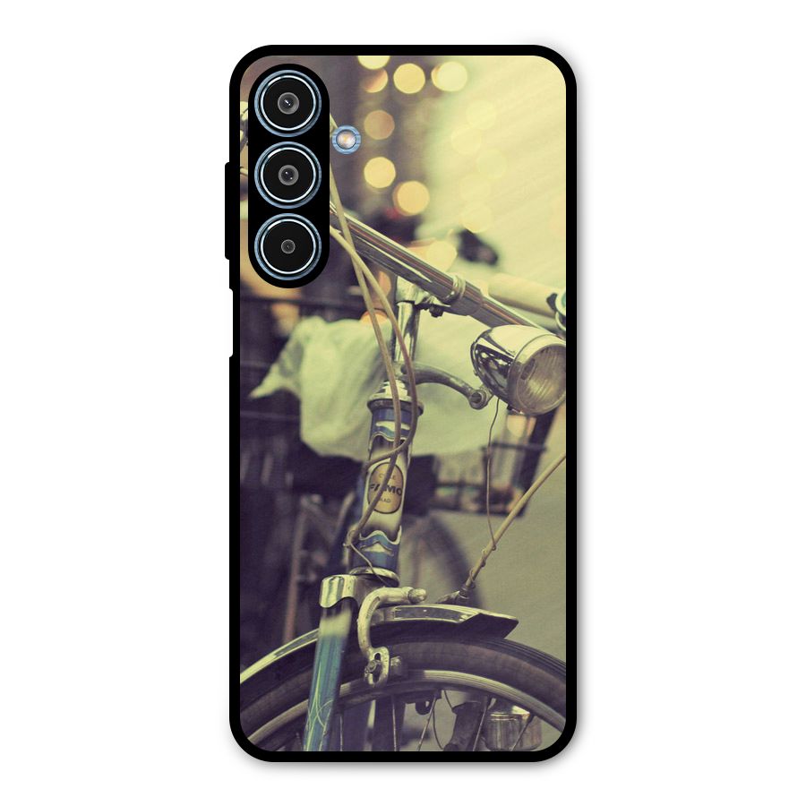 Vintage Bicycle Metal Back Case for Galaxy M35