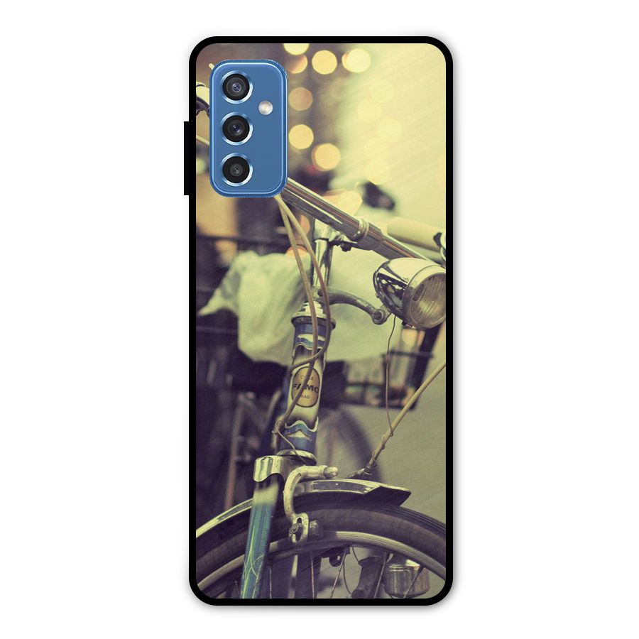 Vintage Bicycle Metal Back Case for Galaxy M52 5G
