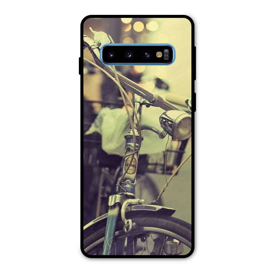 Vintage Bicycle Metal Back Case for Galaxy S10
