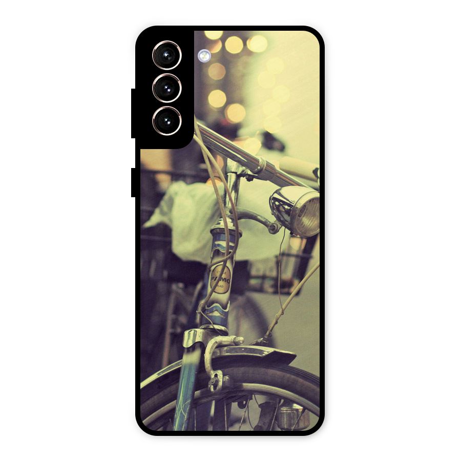 Vintage Bicycle Metal Back Case for Galaxy S21 Plus