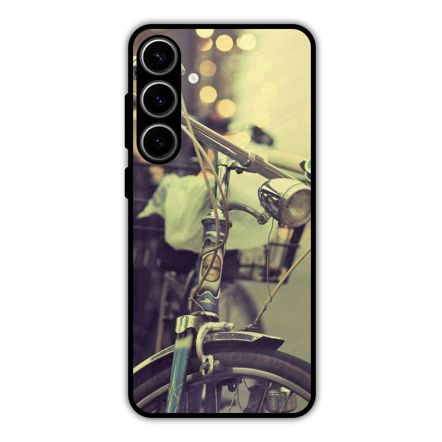 Vintage Bicycle Metal Back Case for Galaxy S24 Plus