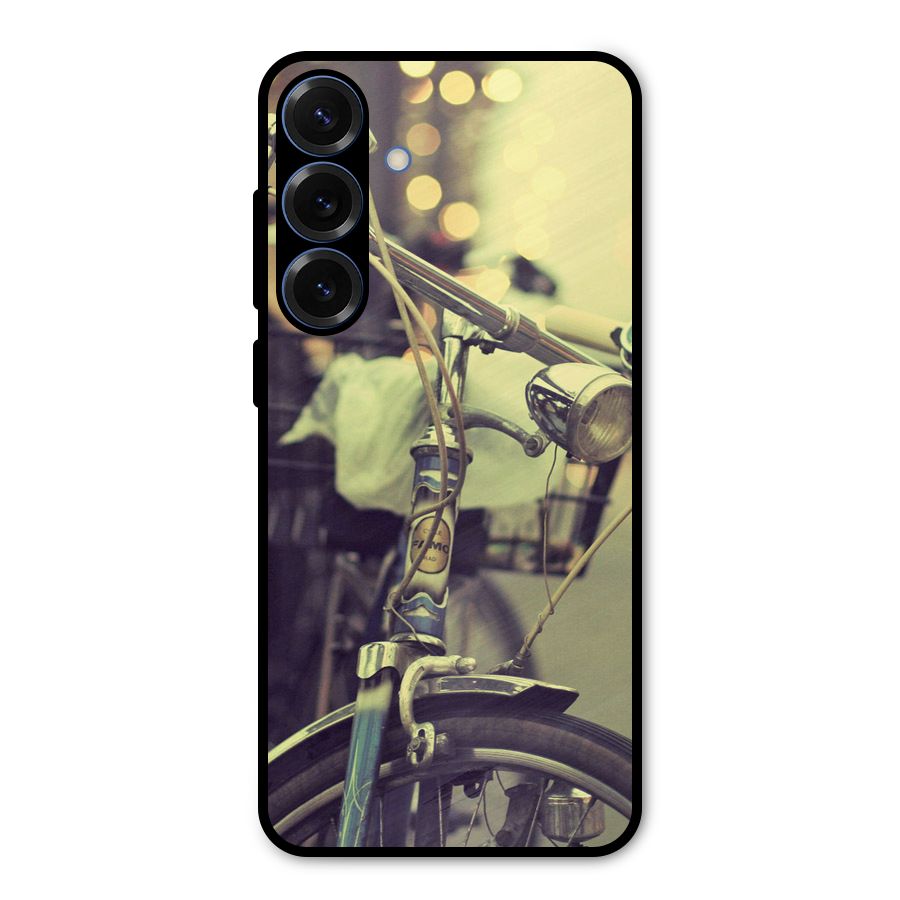 Vintage Bicycle Metal Back Case for Galaxy S25 Plus