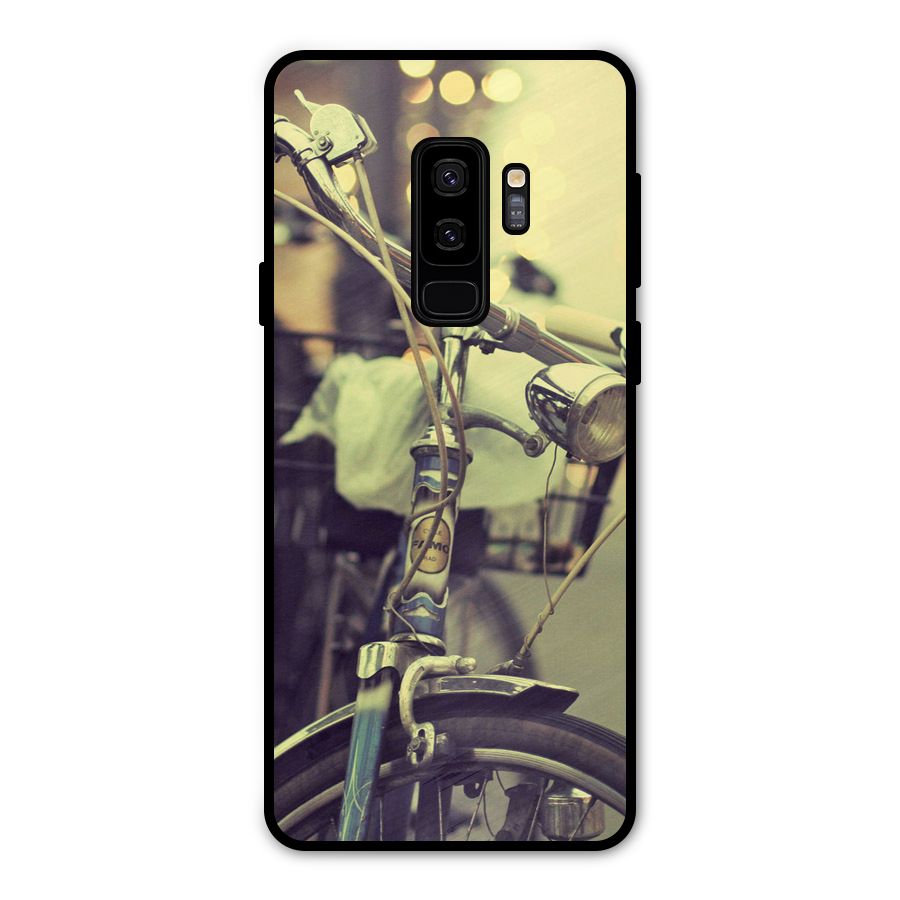 Vintage Bicycle Metal Back Case for Galaxy S9 Plus