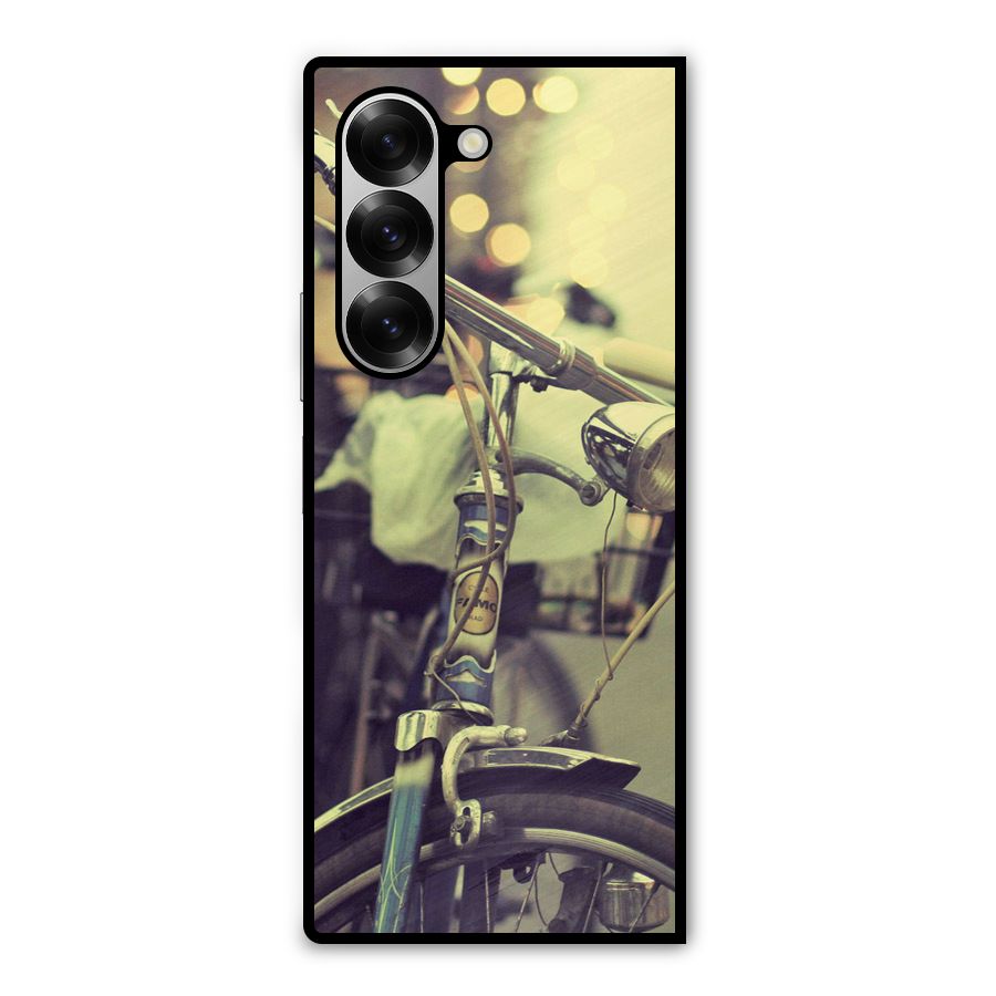Vintage Bicycle Metal Back Case for Galaxy Z Fold6