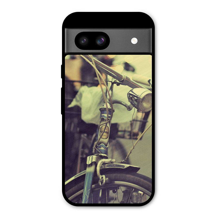 Vintage Bicycle Metal Back Case for Google Pixel 8a