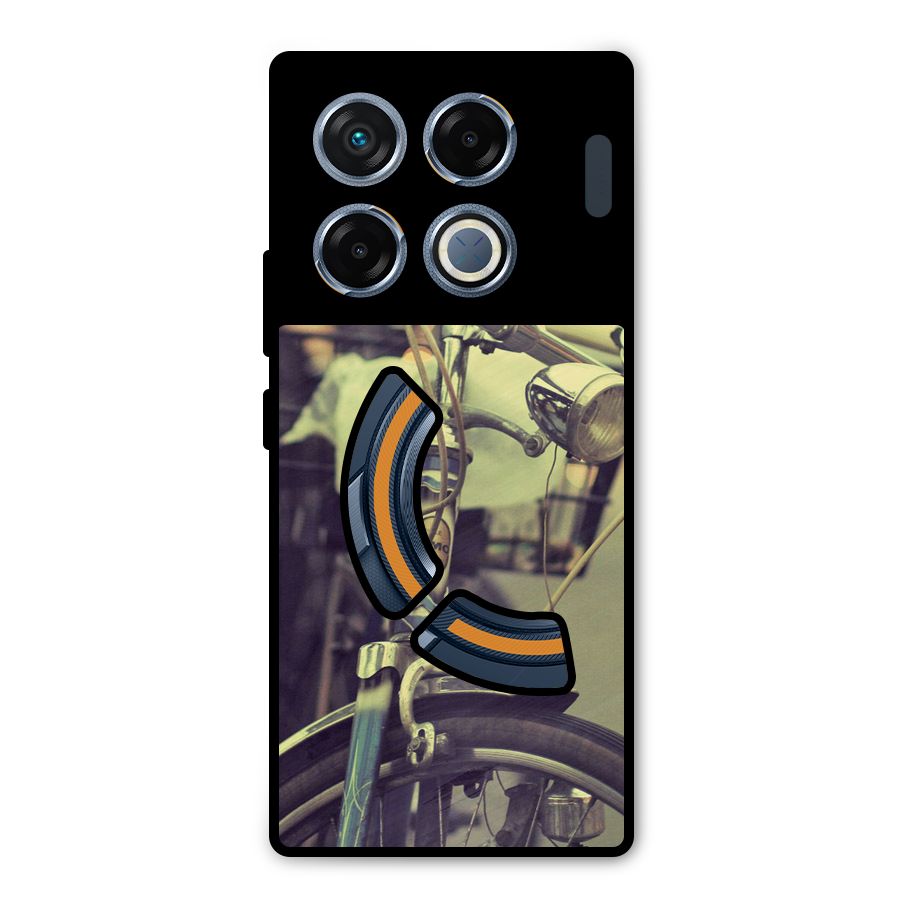 Vintage Bicycle Metal Back Case for Infinix GT 20 Pro