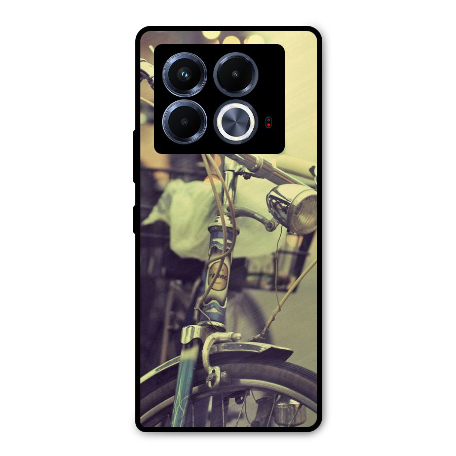Vintage Bicycle Metal Back Case for Infinix Note 40 5G