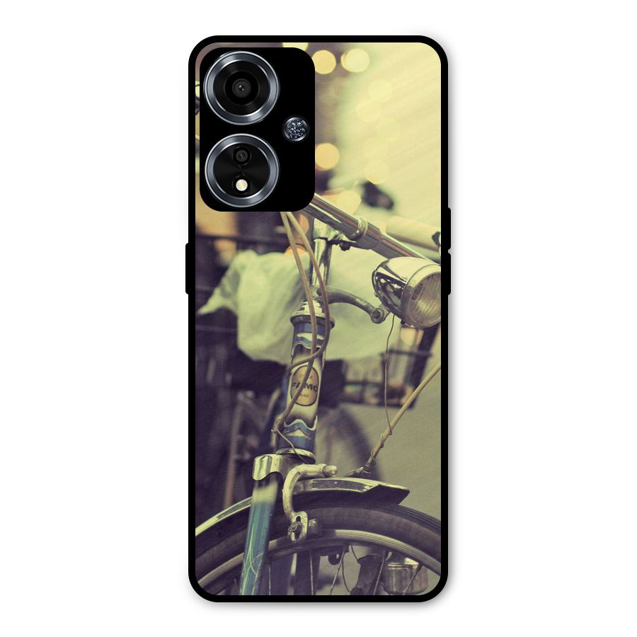 Vintage Bicycle Metal Back Case for Oppo A59
