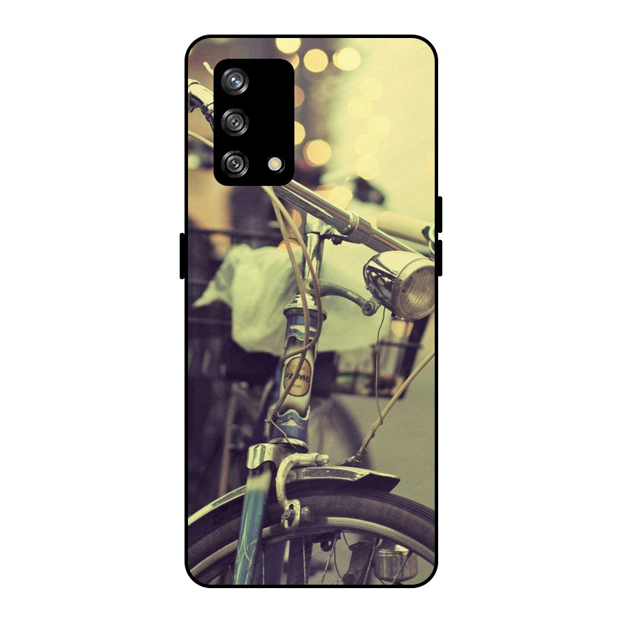 Vintage Bicycle Metal Back Case for Oppo F19