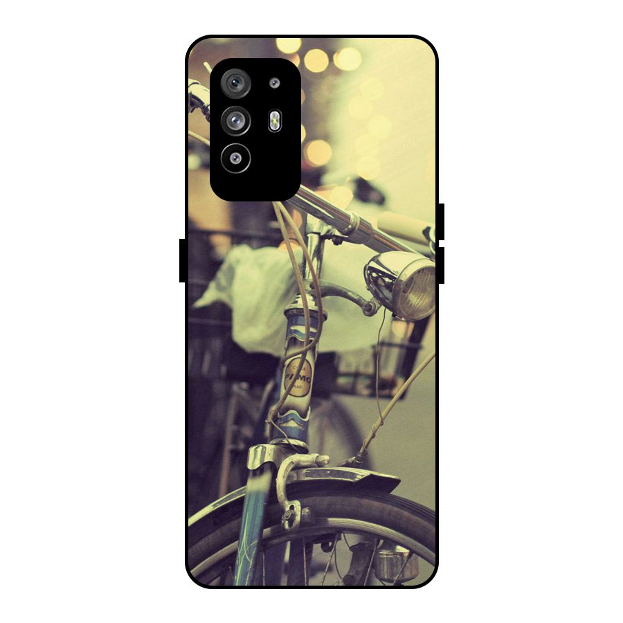 Vintage Bicycle Metal Back Case for Oppo F19 Pro Plus 5G