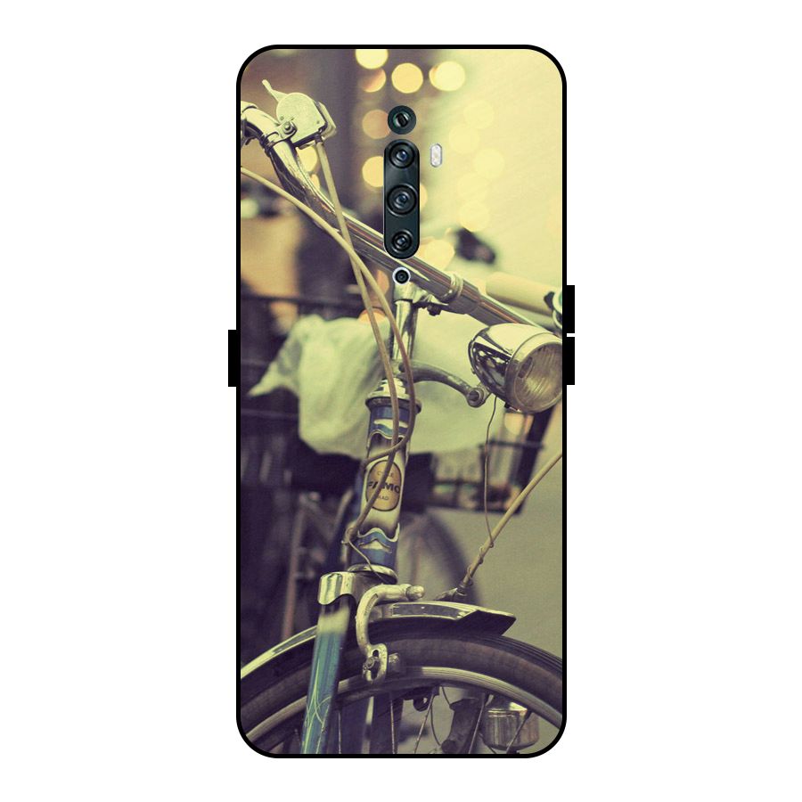 Vintage Bicycle Metal Back Case for Oppo Reno2 F