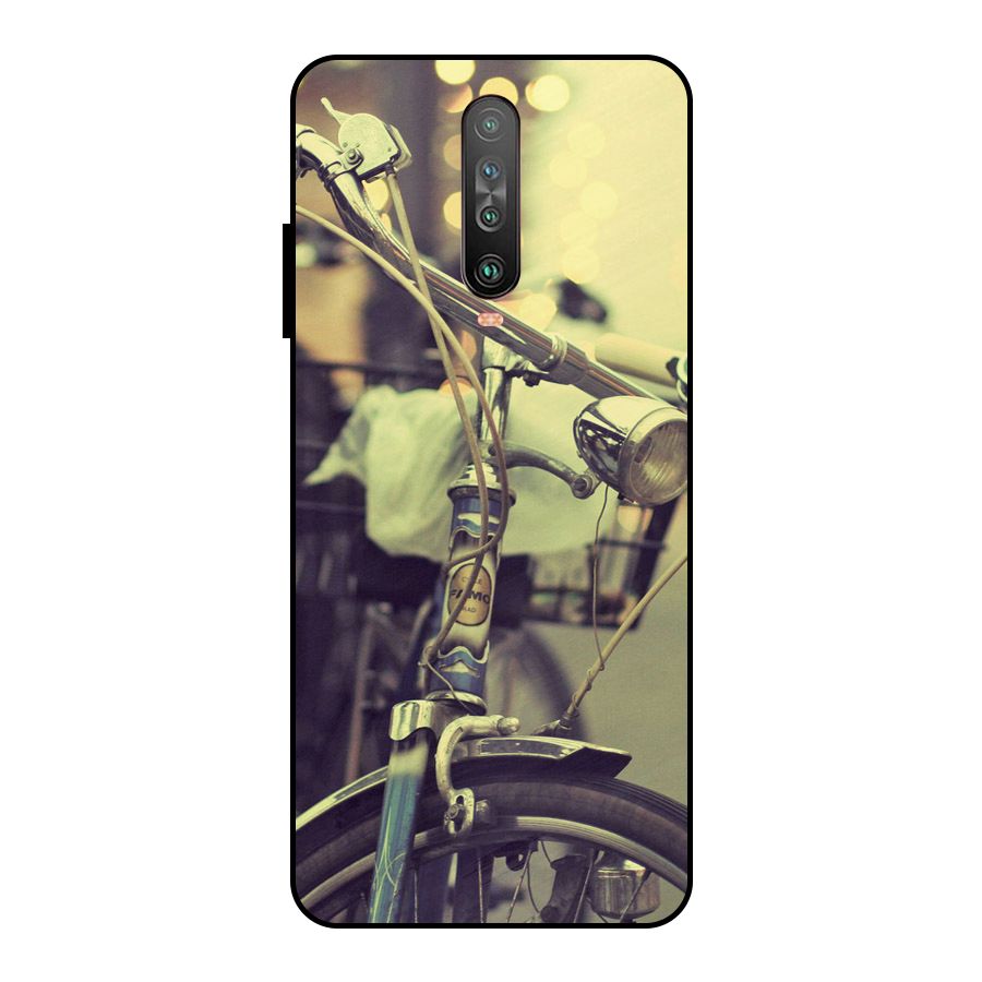 Vintage Bicycle Metal Back Case for Poco X2