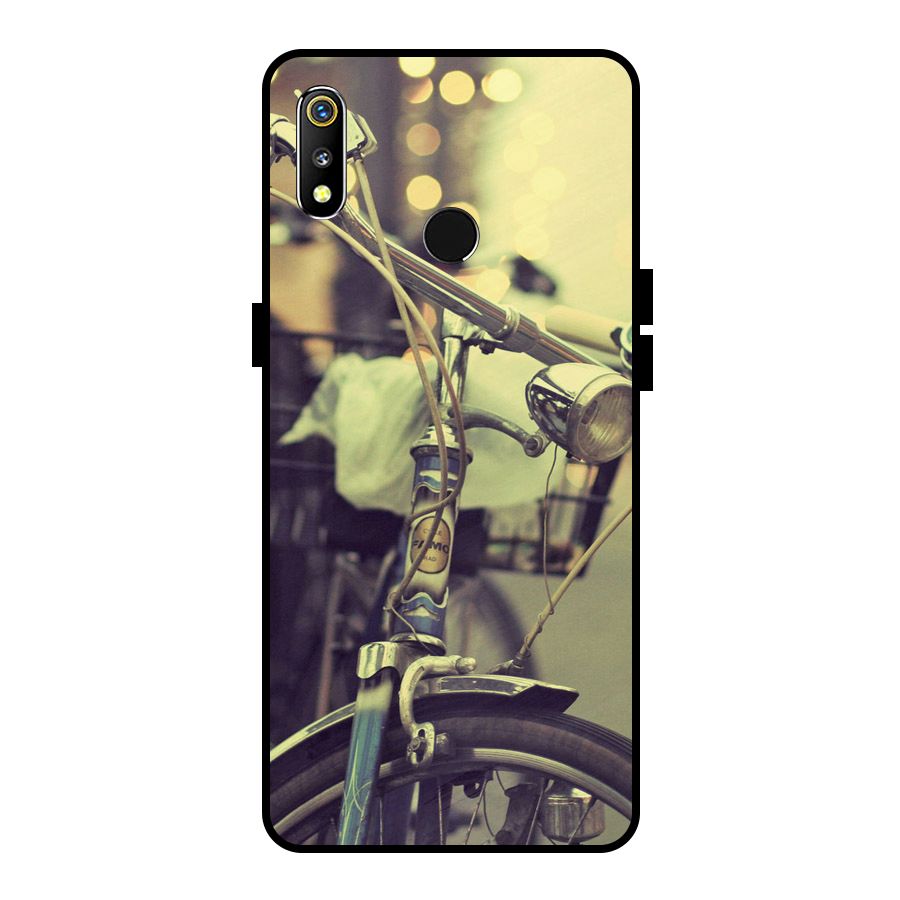 Vintage Bicycle Metal Back Case for Realme 3i