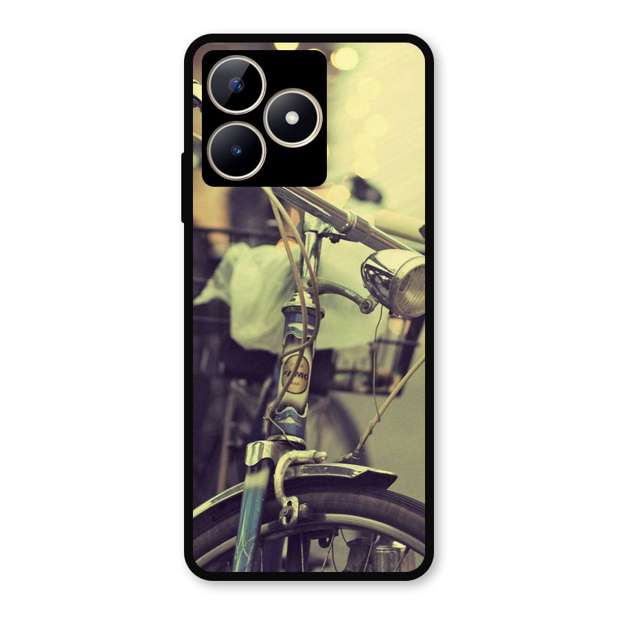 Vintage Bicycle Metal Back Case for Realme C53