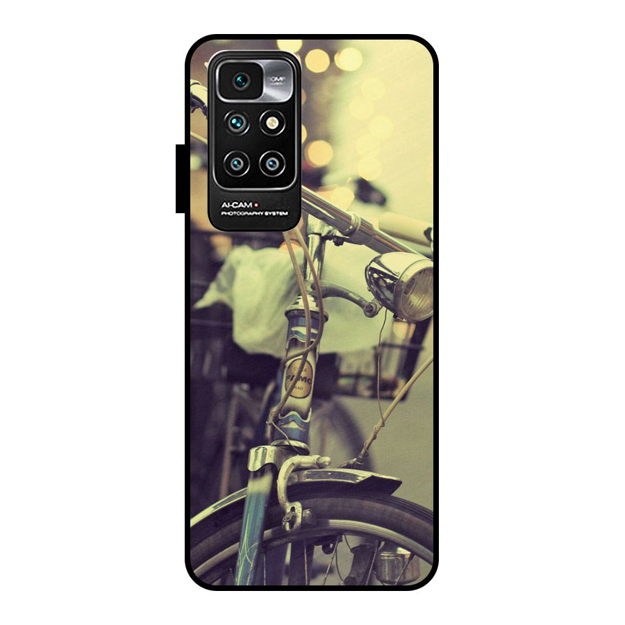 Vintage Bicycle Metal Back Case for Redmi 10 Prime