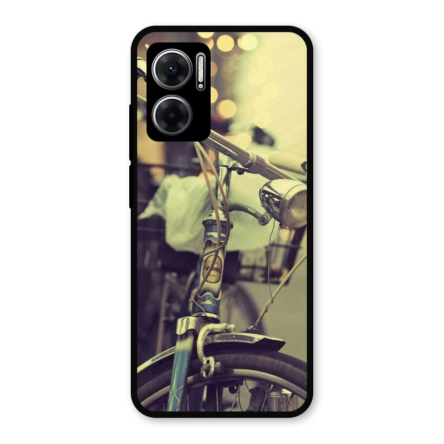 Vintage Bicycle Metal Back Case for Redmi 11 Prime 5G