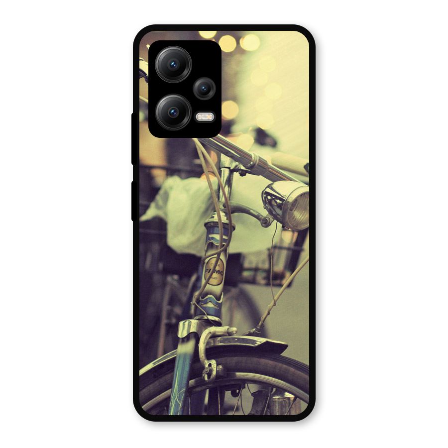 Vintage Bicycle Metal Back Case for Redmi Note 12 5G