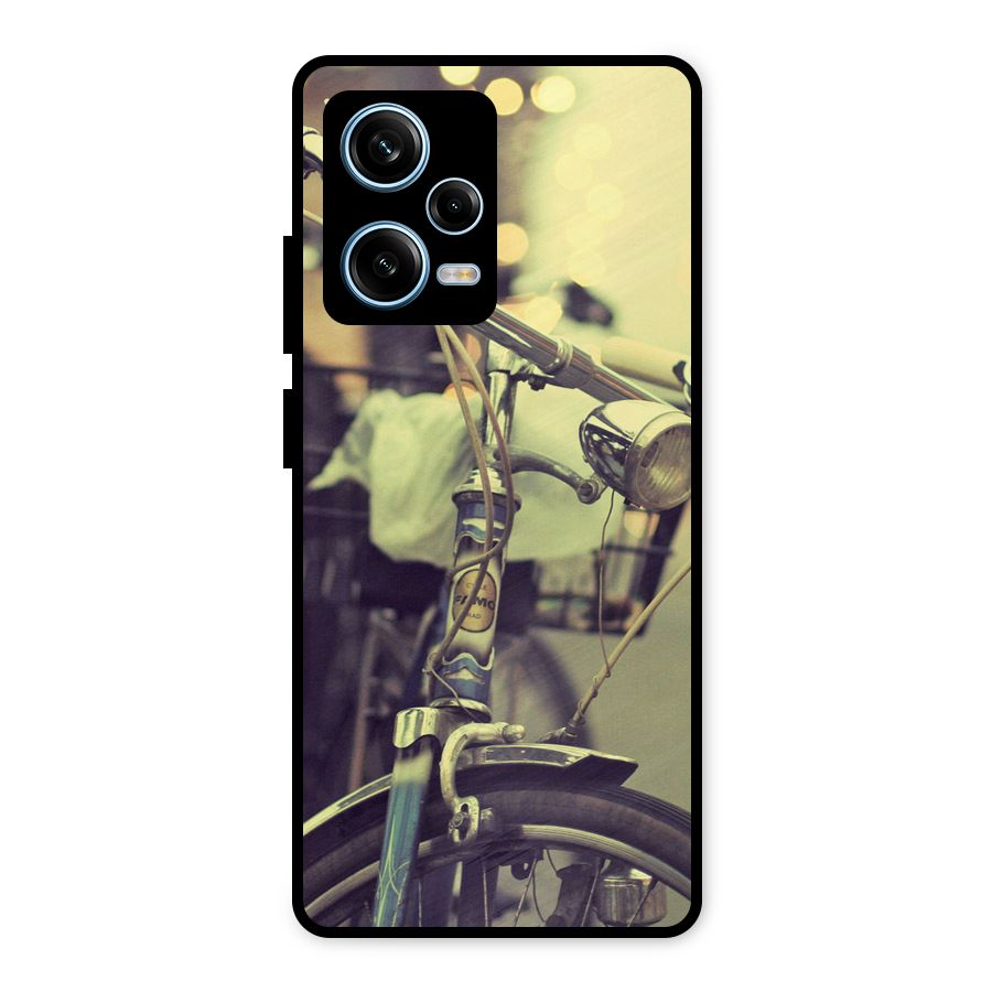 Vintage Bicycle Metal Back Case for Redmi Note 12 Pro