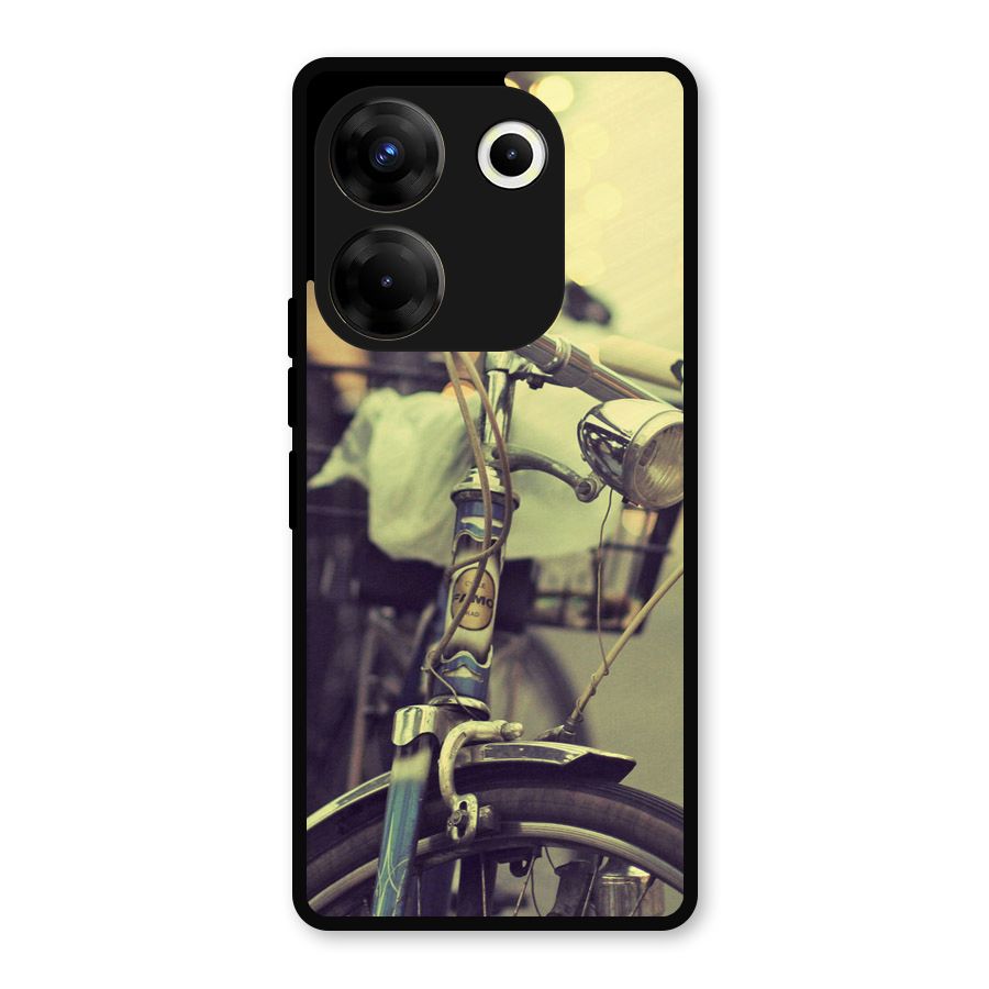 Vintage Bicycle Metal Back Case for Tecno Camon 20