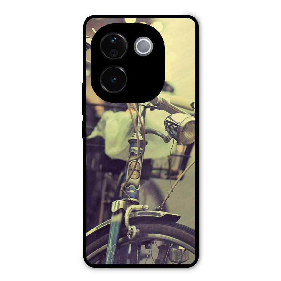 Vintage Bicycle Metal Back Case for Vivo T3 Pro