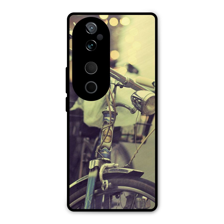 Vintage Bicycle Metal Back Case for Vivo T3 Ultra