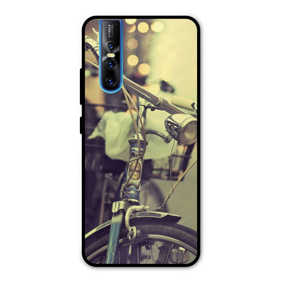 Vintage Bicycle Metal Back Case for Vivo V15 Pro