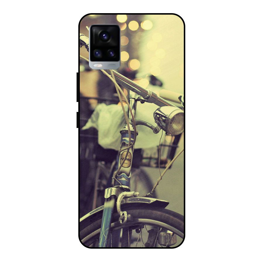 Vintage Bicycle Metal Back Case for Vivo V20 2021