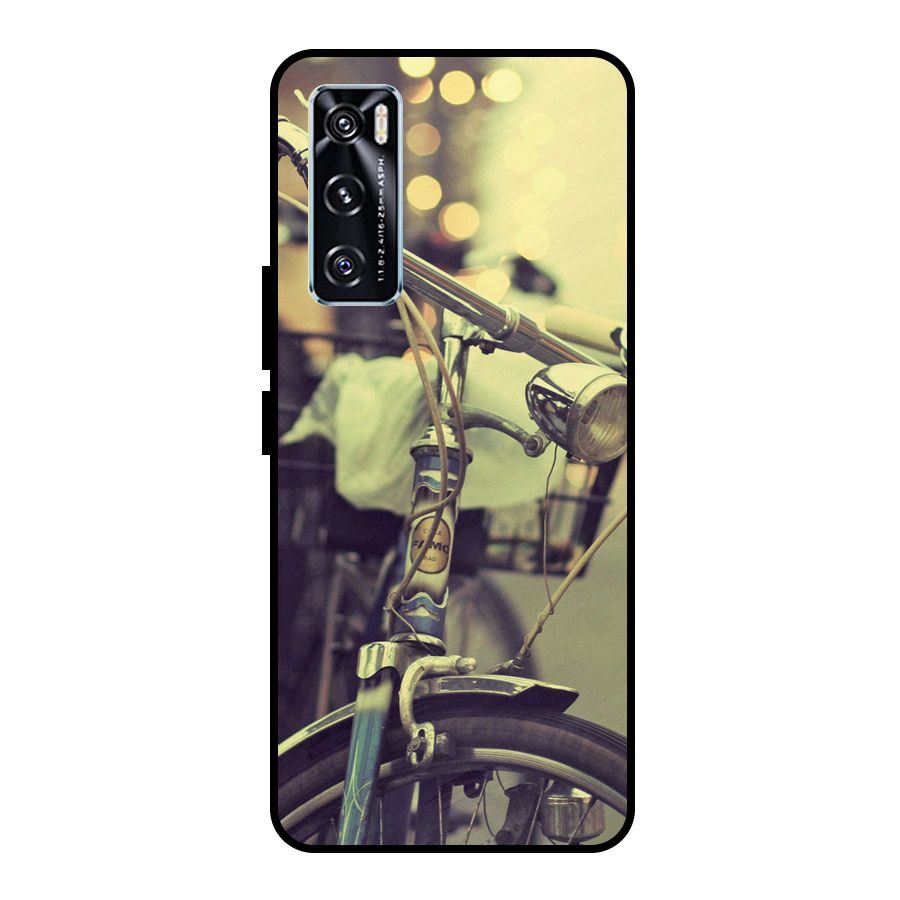 Vintage Bicycle Metal Back Case for Vivo V20 SE