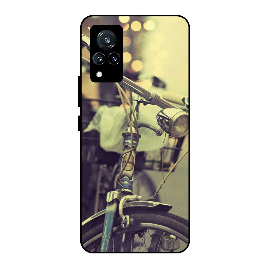 Vintage Bicycle Metal Back Case for Vivo V21 5G