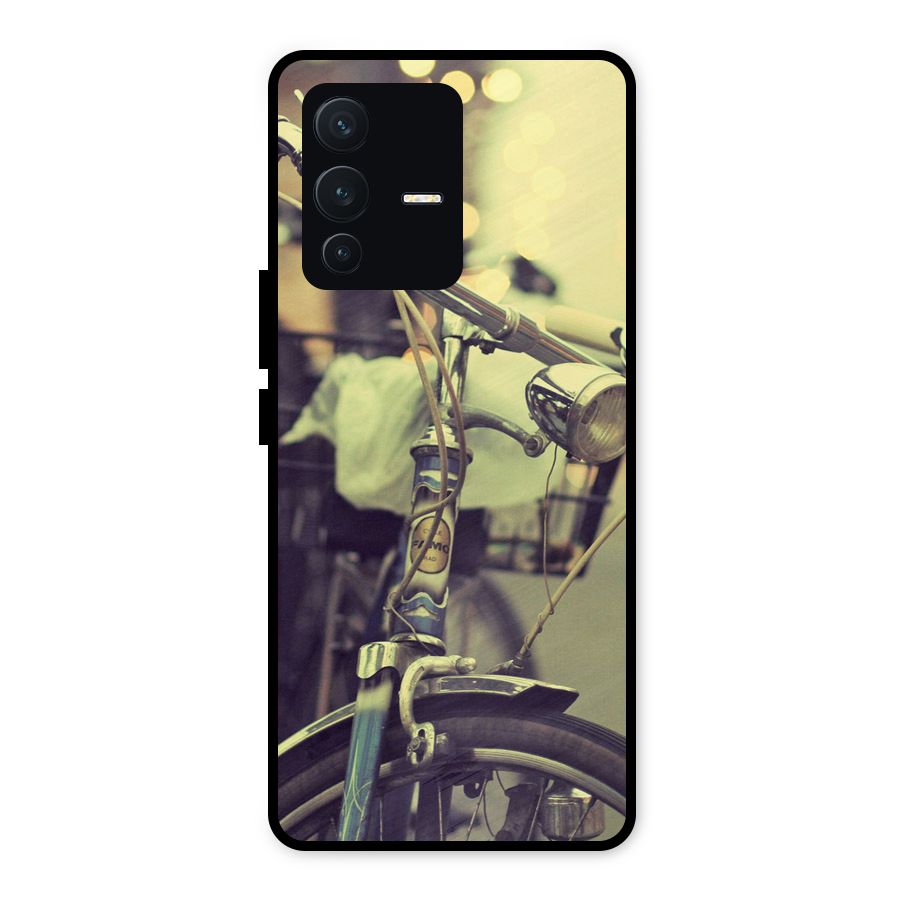 Vintage Bicycle Metal Back Case for Vivo V23 5G