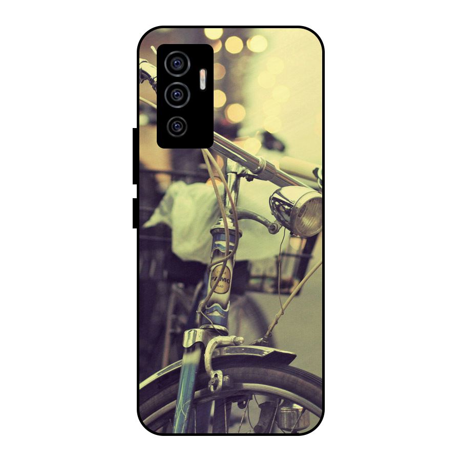 Vintage Bicycle Metal Back Case for Vivo V23e