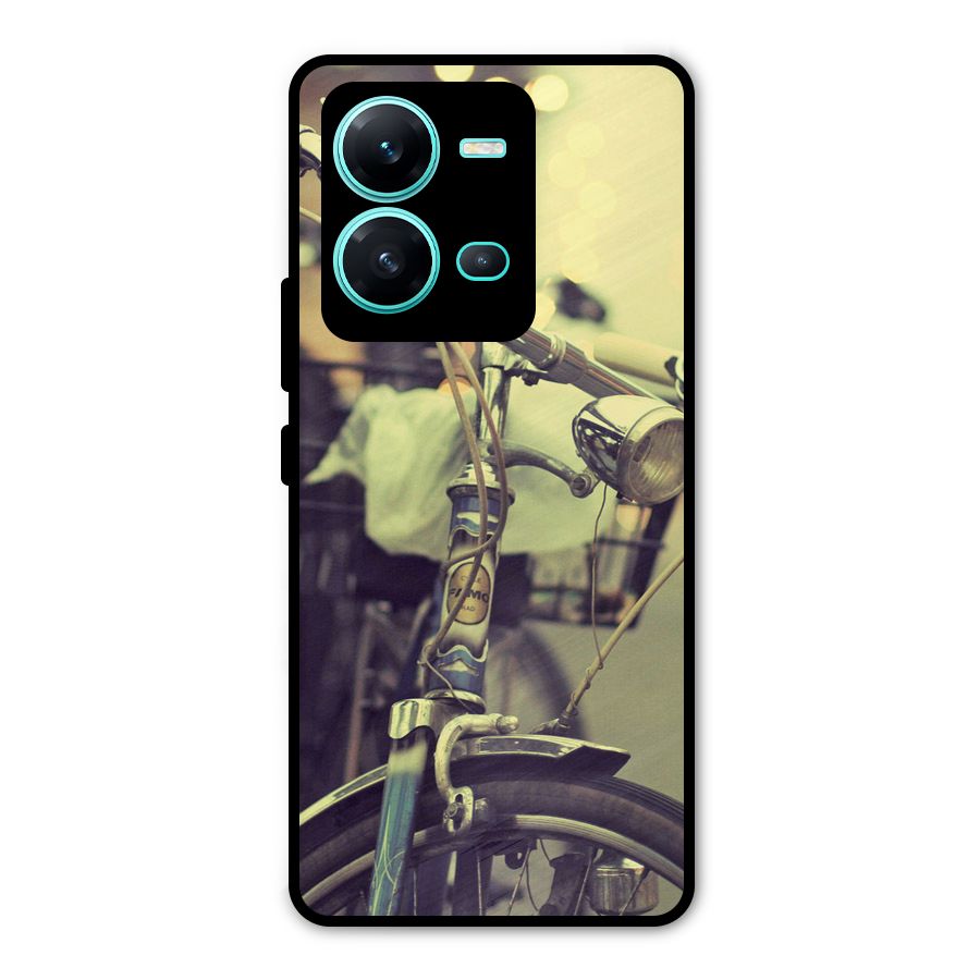 Vintage Bicycle Metal Back Case for Vivo V25