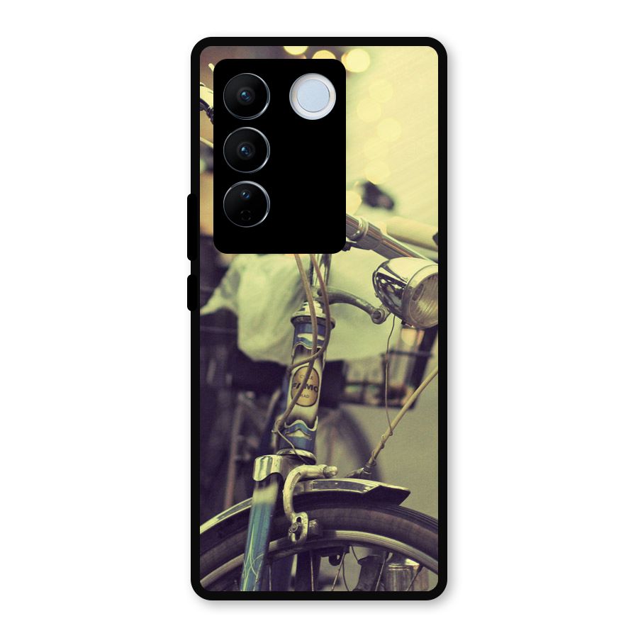 Vintage Bicycle Metal Back Case for Vivo V27