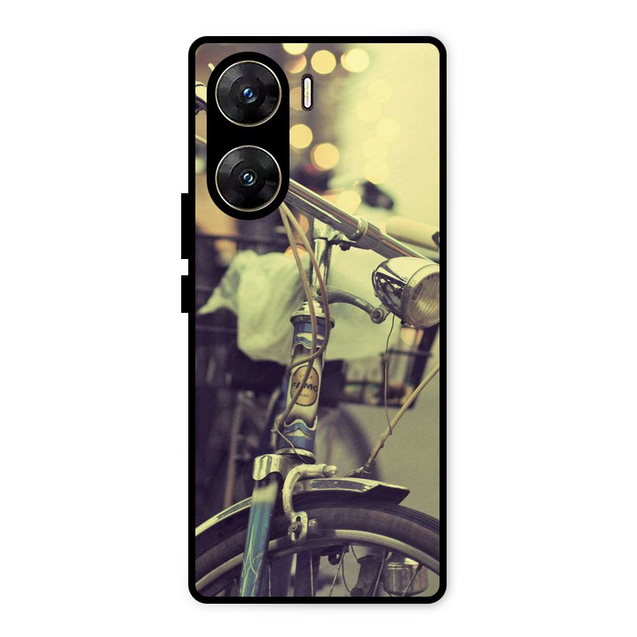 Vintage Bicycle Metal Back Case for Vivo V29e