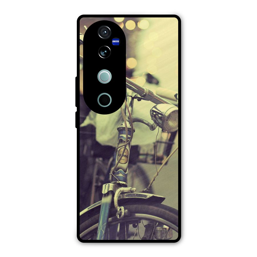 Vintage Bicycle Metal Back Case for Vivo V40