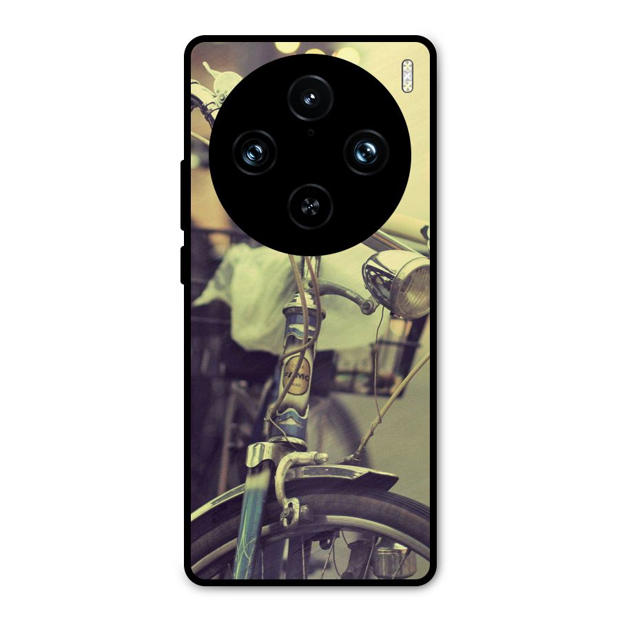 Vintage Bicycle Metal Back Case for Vivo X100 Pro