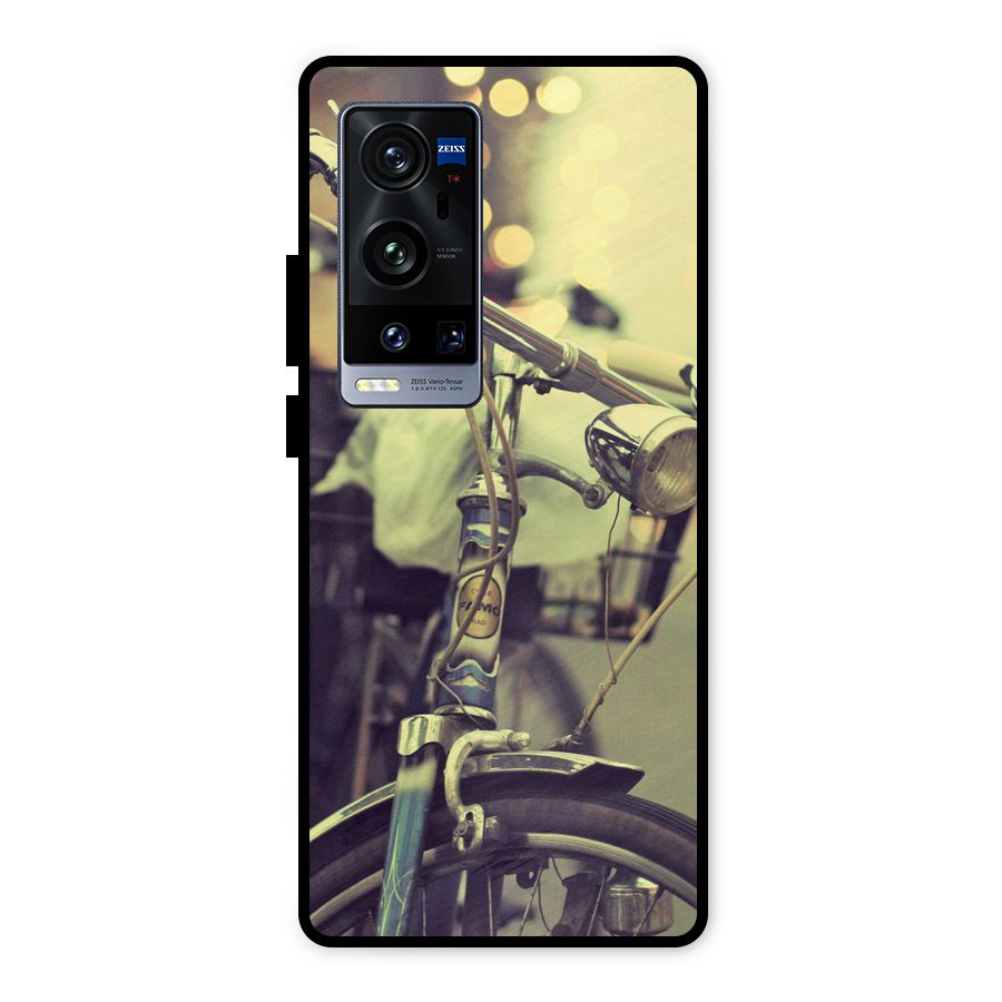 Vintage Bicycle Metal Back Case for Vivo X60 Pro Plus