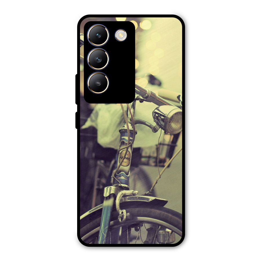 Vintage Bicycle Metal Back Case for Vivo Y200e