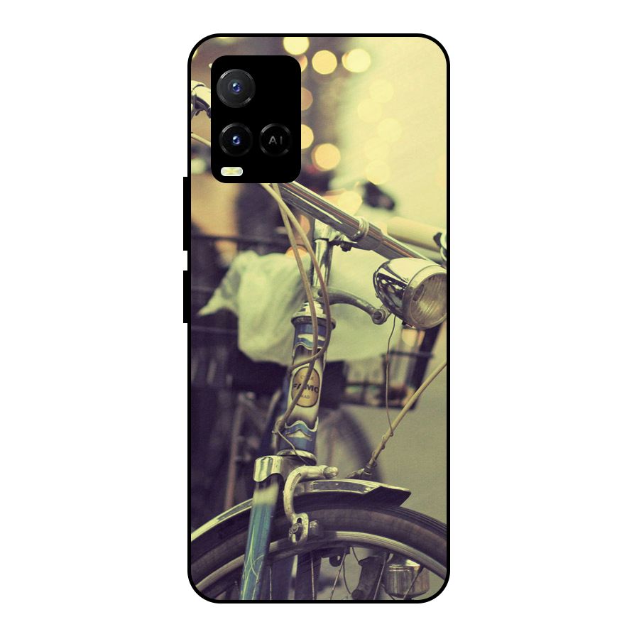 Vintage Bicycle Metal Back Case for Vivo Y21
