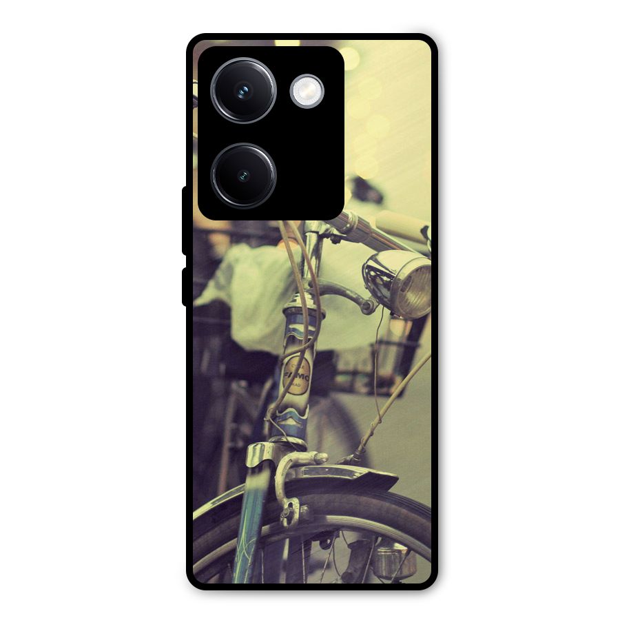 Vintage Bicycle Metal Back Case for Vivo Y300 Plus