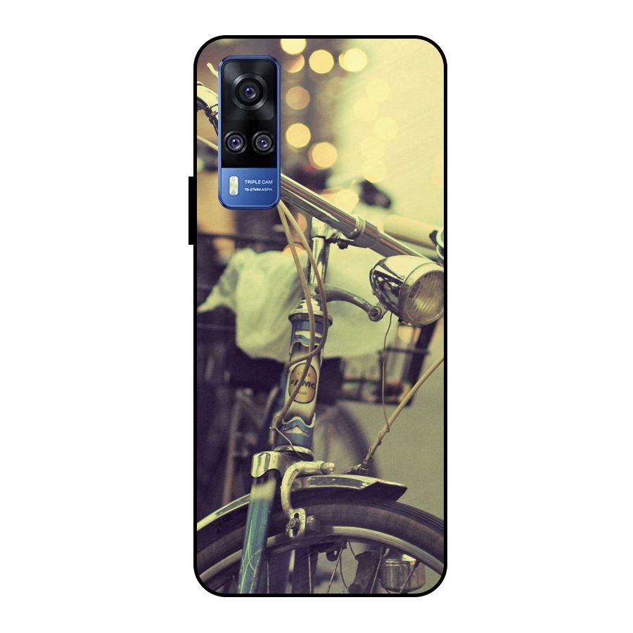 Vintage Bicycle Metal Back Case for Vivo Y51