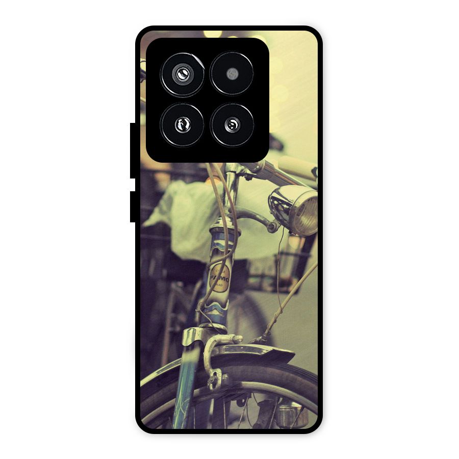 Vintage Bicycle Metal Back Case for Xiaomi 14 Pro