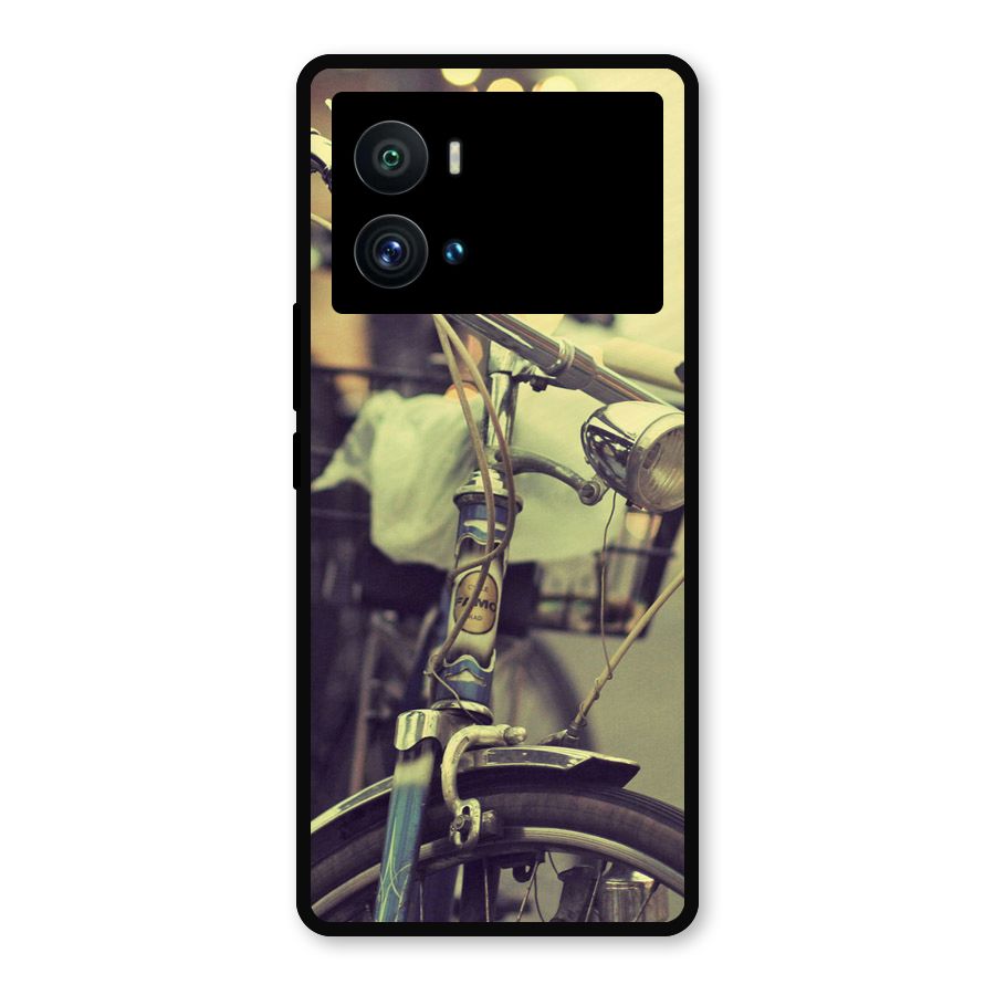 Vintage Bicycle Metal Back Case for iQOO 9 Pro