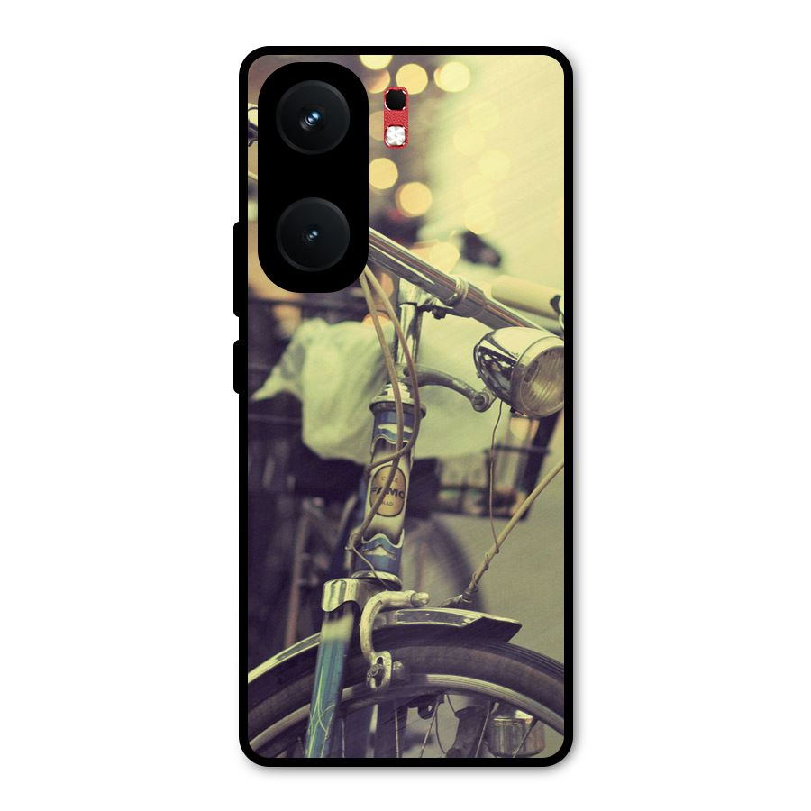 Vintage Bicycle Metal Back Case for iQOO Neo 9 Pro