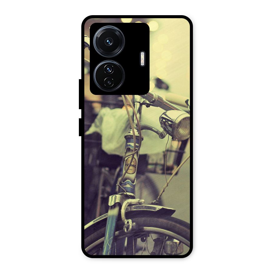 Vintage Bicycle Metal Back Case for iQOO Z6