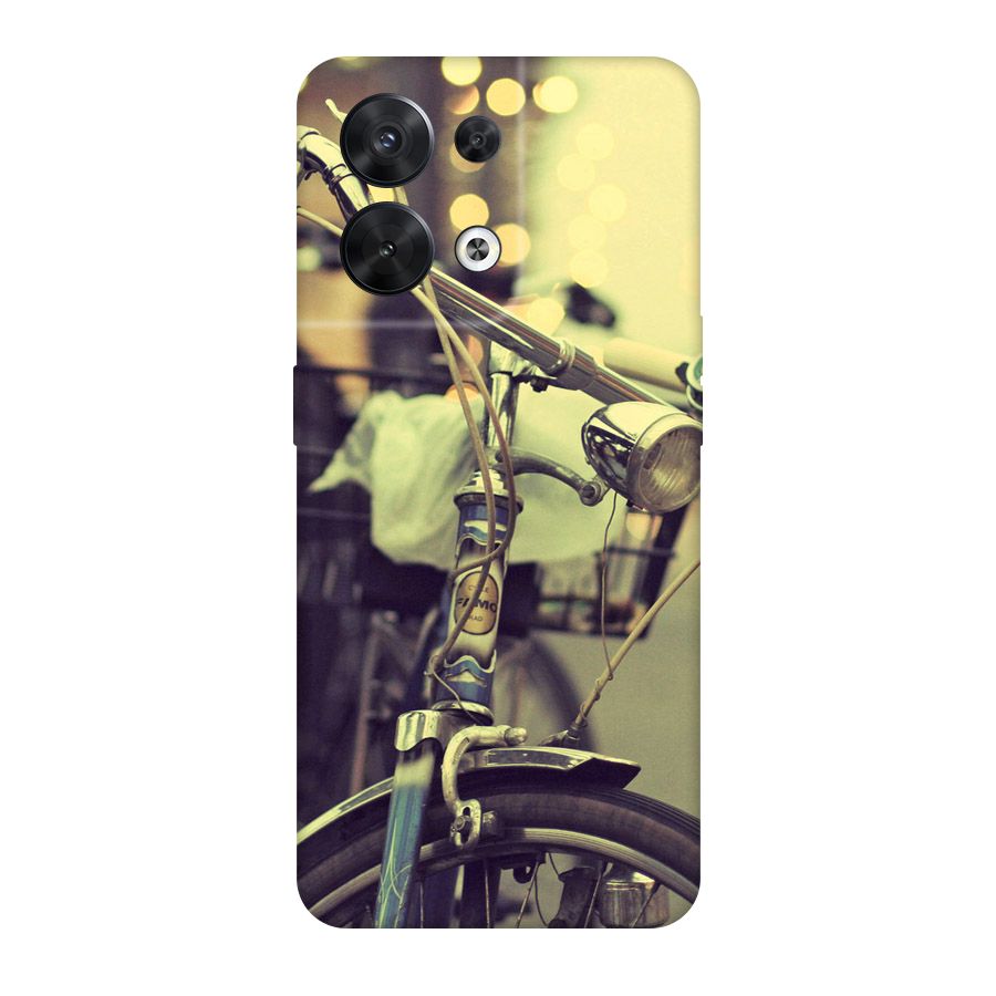 Vintage Bicycle Original Polycarbonate Back Case for Oppo Reno8 5G